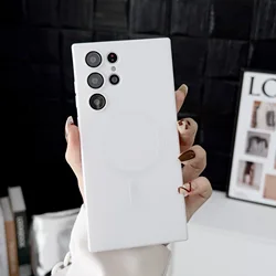 Luxury Matte Metallic Paint Armor Case - Matte Protective Shell Accessory - Samsung S26Ultra (White)