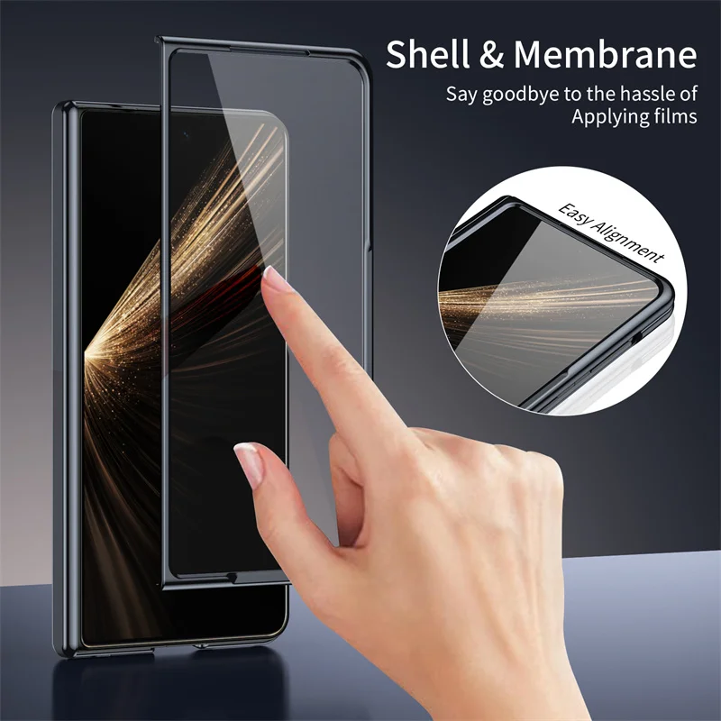 Matte Full-Body Protective Case with Built-in Screen Protector and Hinge Protection