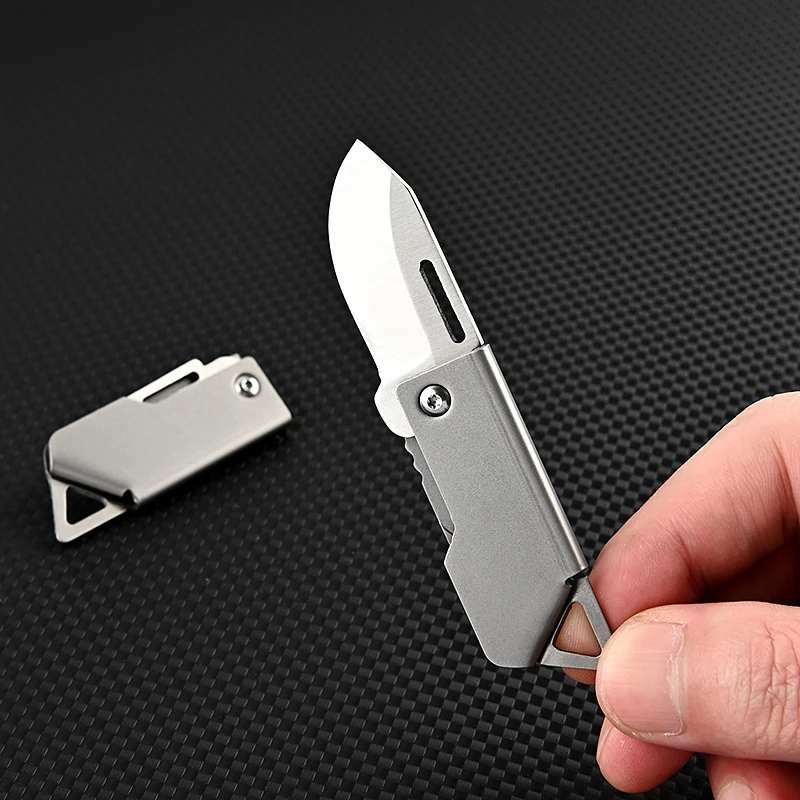 D2 Blade Stainless Steel Forming Knife Outdoor Camping Self Defense Emergency Survival Knife Folding Portable Keyknife 4