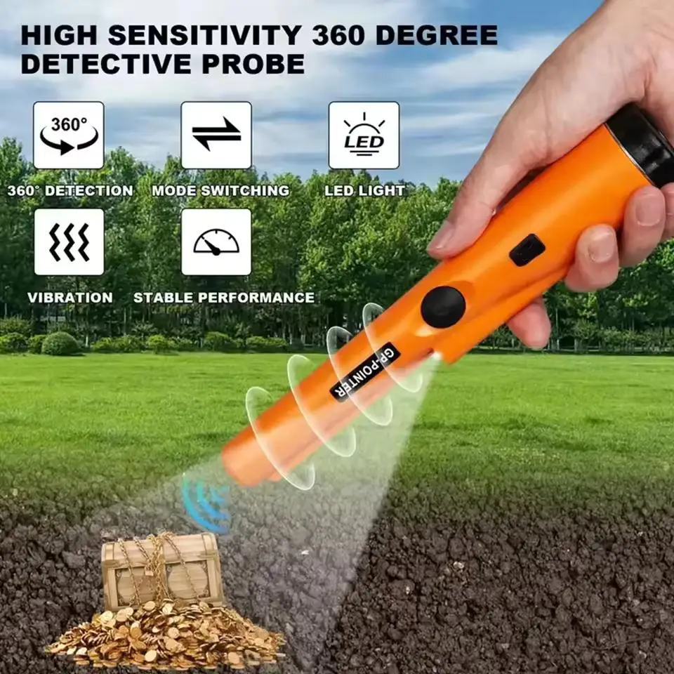 GP-pointer Hand-held Metal Detector Waterproof Outdoor Harsh Environment Treasure Hunt Metal Silver Copper metal detector