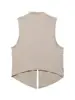 Zevity Women Euro V Neck Sequined Design Patchwork Vest Jacket Lady Sleeveless Open Stitching Casual Retro WaistCoat Tops CT6229 2