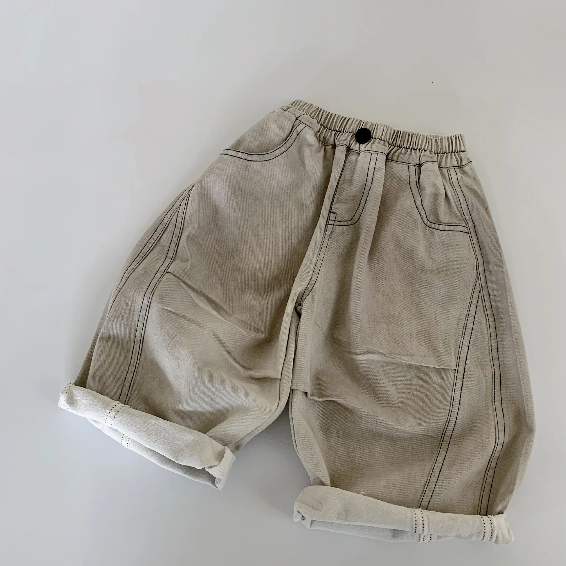 Frühling Herbst Kinder Jeans 2-10Y Jungen Feste Denim Hosen Beiläufige Gerade Hosen Koreanische Kleinkind Tragen Böden Kinder Kleidung Neue – Detail 6