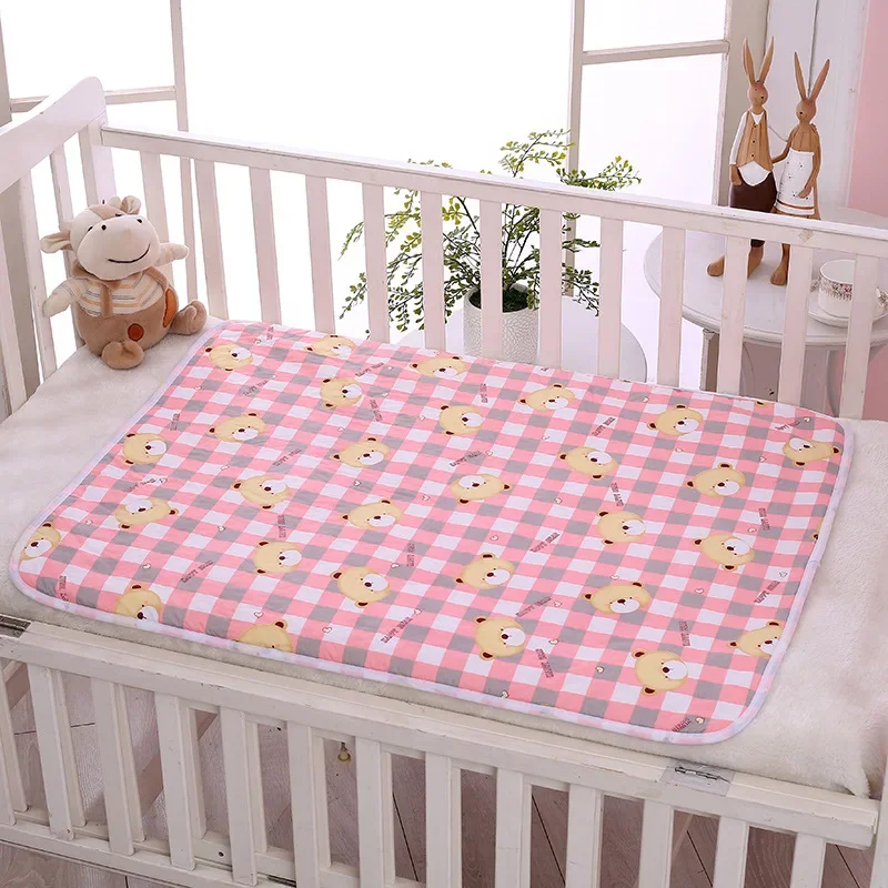 Baby Waterproof Cartoon Printed Diaper Changing Mat Nursery Home Care Institution Adult Diaper Pad Mat Protection