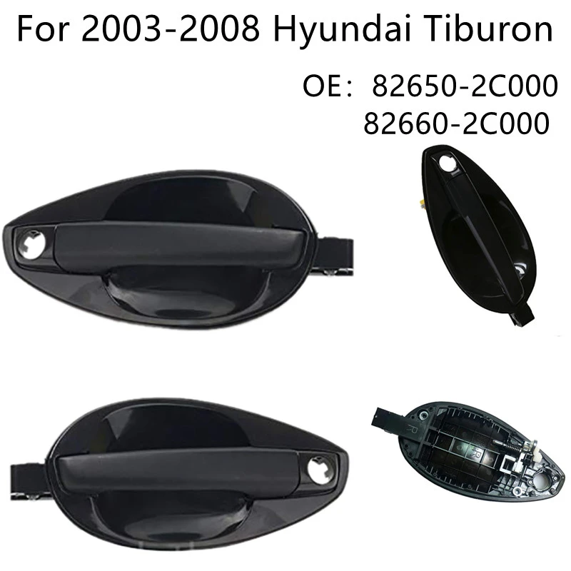 Set Of 2 New Exterior Outside Door Handle Catch Left&Right For Tiburon 2003-2008 Set Of 2 New Exterior Outside Door Handle Catch Left&Right For Tiburon 2003-2008