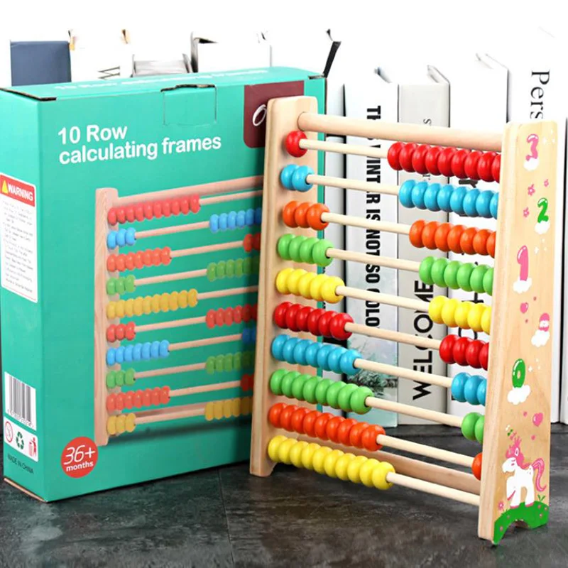 

Wooden Abacus Baby Early Education Math Toys Mathematics Calculation Frame Wooden Toys Early Learning Montessori Educational Toy