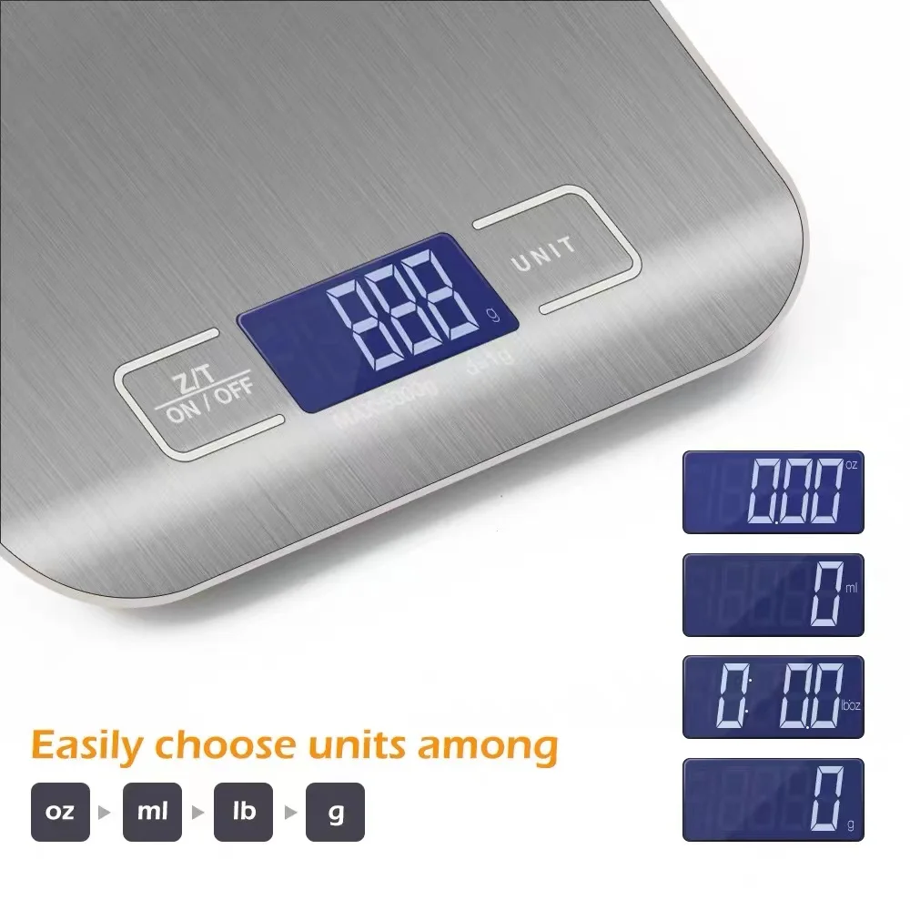 Description Picture 4 of item10KG Kitchen Scales Stainless Steel Weighing For Food Diet Postal Balance Measuring LCD Precision Electronic