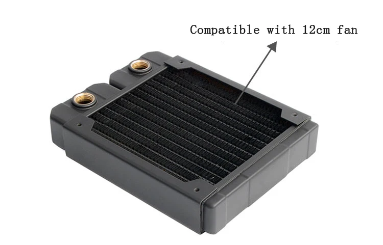 Liquid Cooling Row, 14 Flat Tube, Latão
