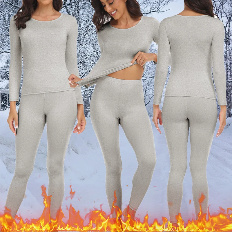 Women's Long Johns Thermal Underwear Set Ultra-Soft Base Layer Pajama Set  Cold Weather Winter Warm Top Bottom Thermos Clothing - AliExpress