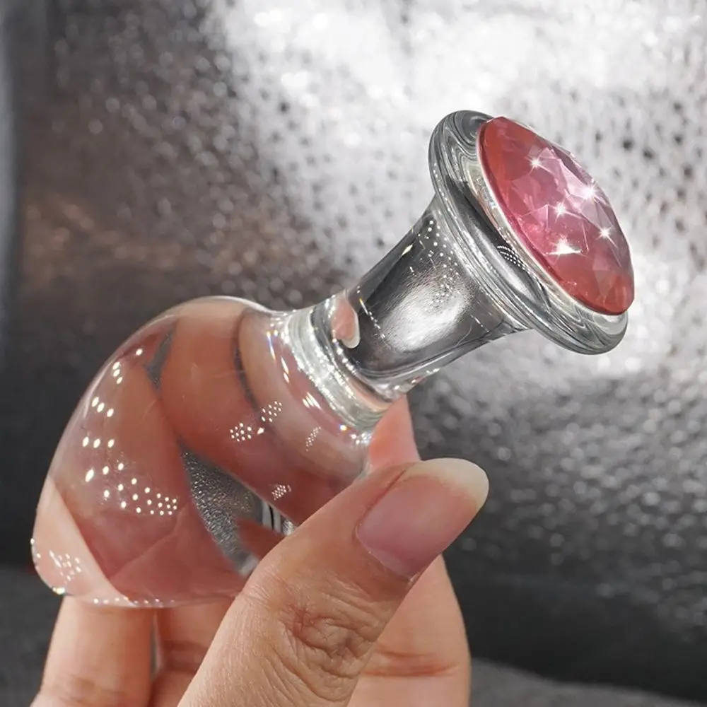 Verre Transparent femmes jouets sexuels anaux verre lisse godemichet Anal hommes Massage de la Prostate Analplug bijoux rose_voghion.com
