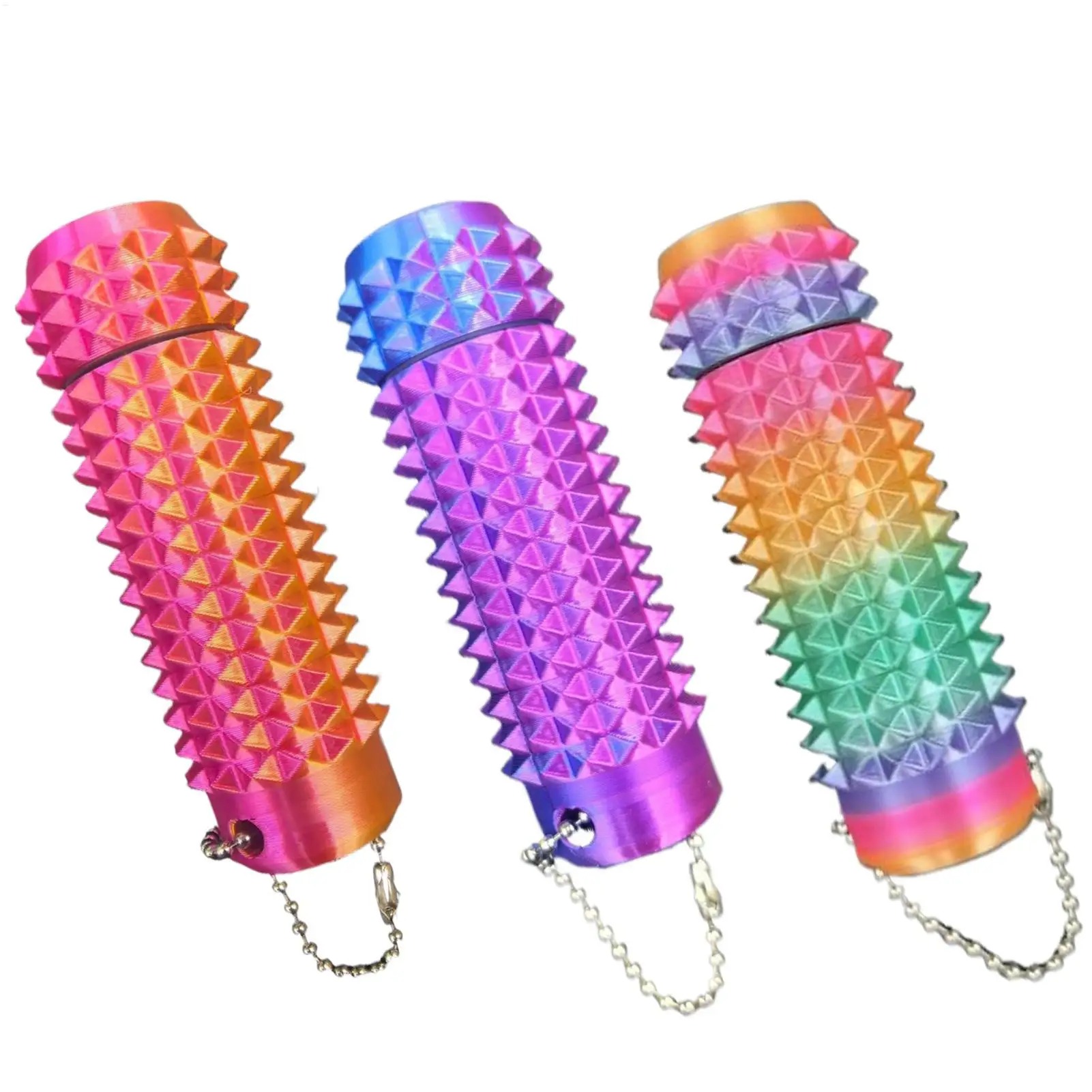 1pc Spiky Stress Relief Toy, 3D Printed Key Pendant For Anxiety & Novelty Gift, Spiky Fidget Toys