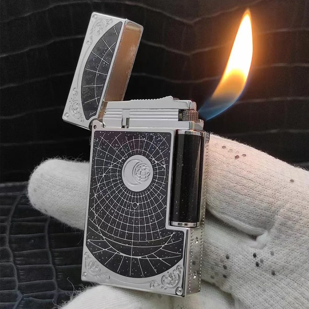 

Light Luxury Ligne 2 Tobacco Cigar Cigarette gas Lighter oblique flame Butane Lighter Bright Sound Windproof Man Smoking