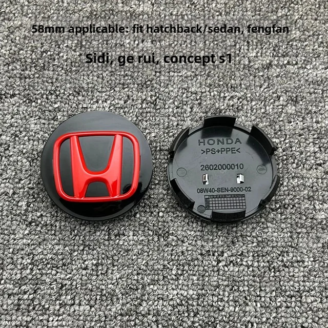 58MM/69MM Car Styling Wheel Center Hub Caps Cover Replacement Accessories For Honda CITY CIVIC Mugen Pilot Type R Type S Insight