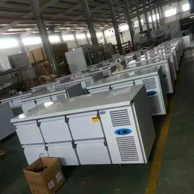Three Door Commercial Refrigeration Undercounter Freezer Catering Equipment Kitchen Equipment Prep Table Refrigerator