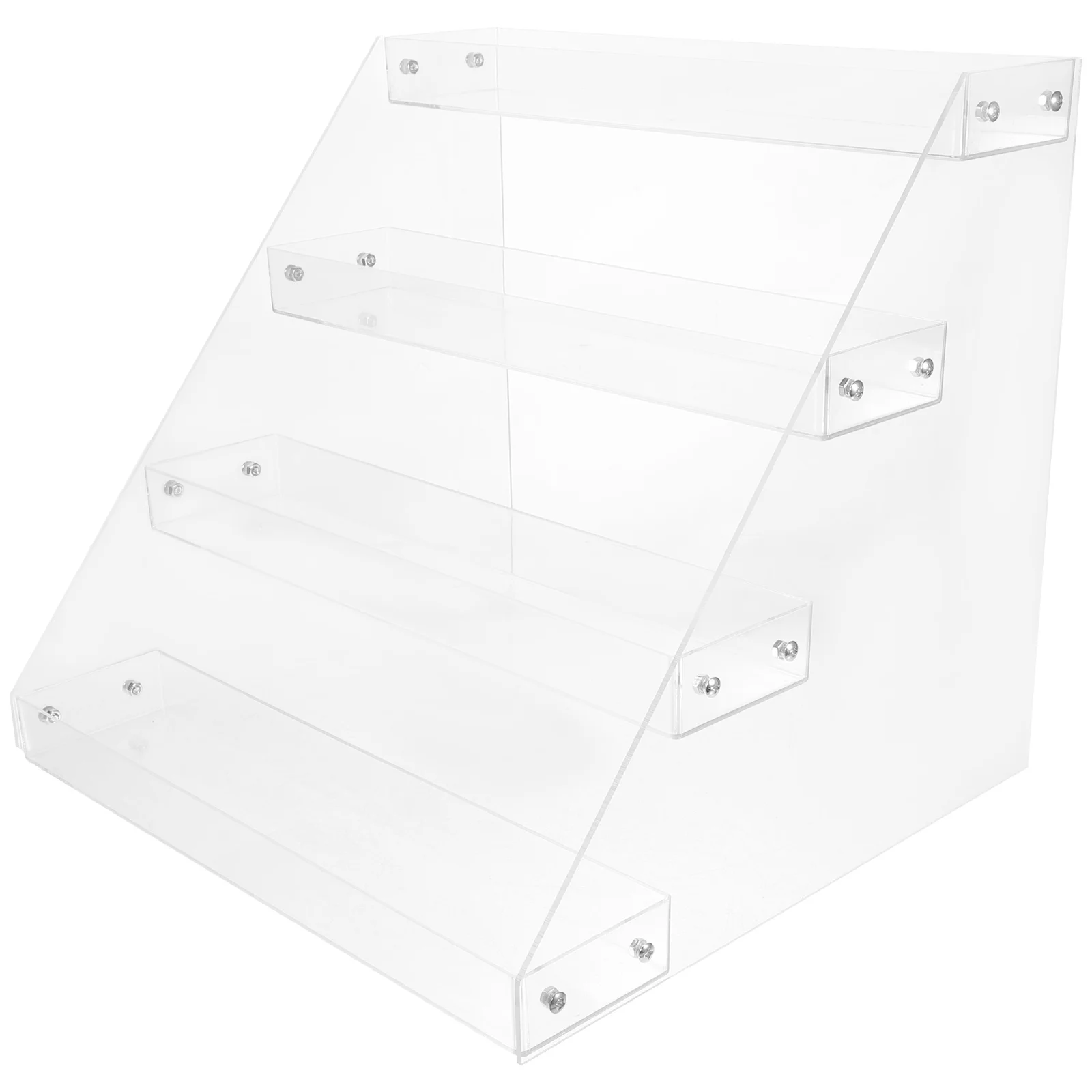

Beverage Display Rack Product Transparent Retail Acrylic Riser Shelf Clear Case Cabinet Drinks Food Mineral Water Multi Tier