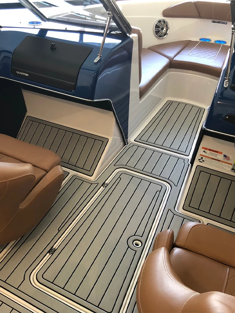 2400*57mm Boots boden Eva Foam Decking Sheet Faux Teak Marine Matte Marine Kühler Tops rutsch feste selbst klebende Motorboot Streifen – Detail 1