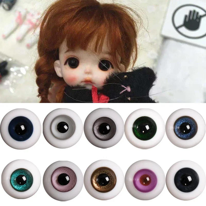 BJD Doll Eyes 6mm 8mm Soft Pottery Clay Doll Head Glass Baby Eyes Meijie Pig Simulation Pair of Eyes watercolour pottery seize the clay ceramics pot head ceramicist motto throwing clay apron