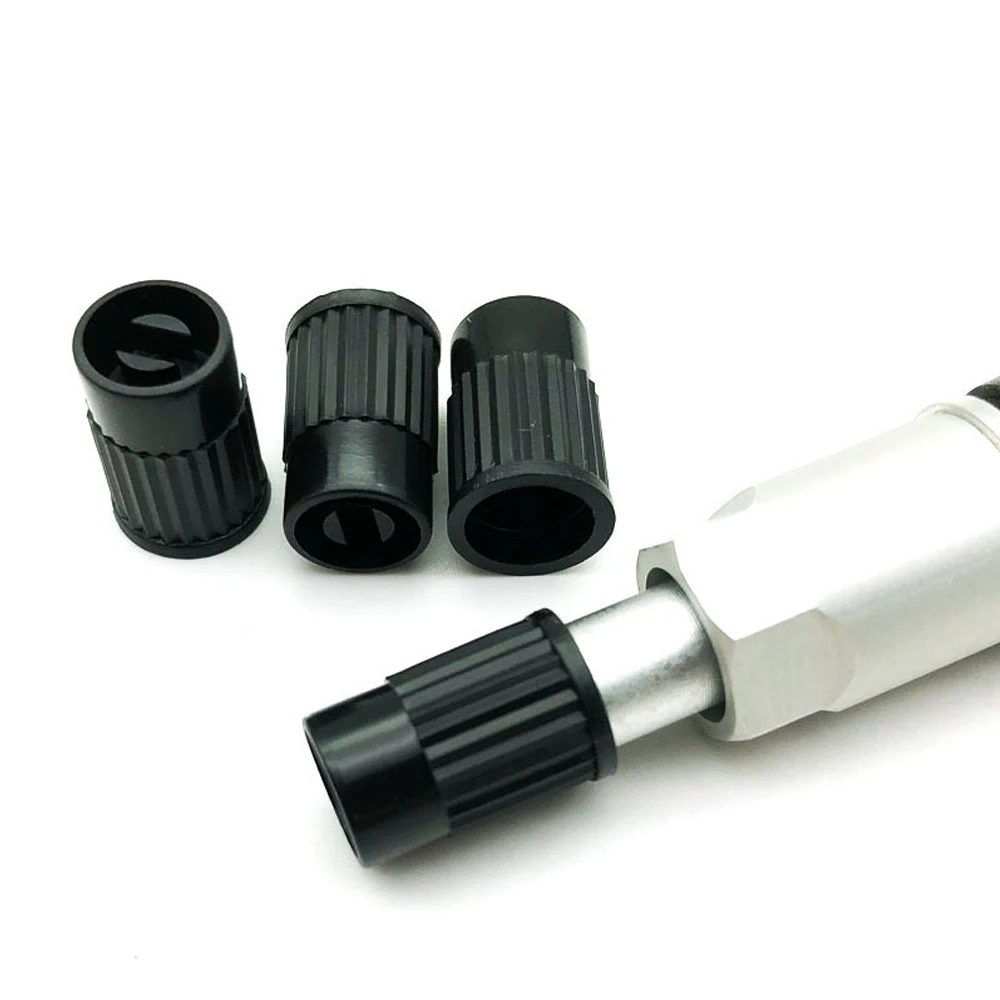 Universal Tire Valve Caps with Core Remover Tool - Durable Plastic Dust Protection