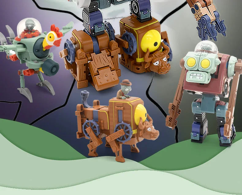 Plants Vs. Zombies Boss-Roboter Melon-Pult Chomper Actionfigur-Modellset PVC-Verformbare Puppen-Spielzeuge als Geschenk – Detail 26