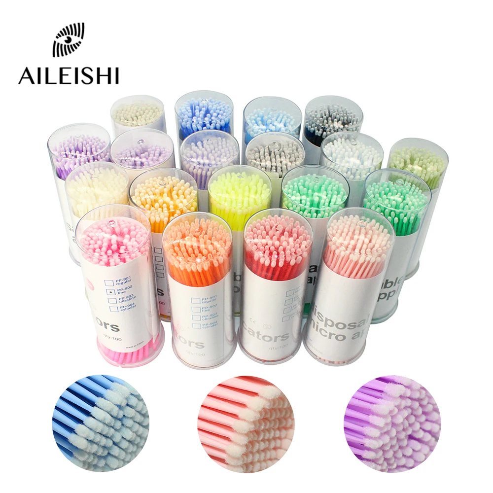 Eyelash Extension Cleaning Swabs 100PCS/Bottle Lash Lift Glue Remover Applicators Microblade Makeup Micro Brushes Tool makeup brush set makeup brush eyelashes brush eyelash removal brush eyelash cleaner brush eyelash brush makeup tool set makeup tool