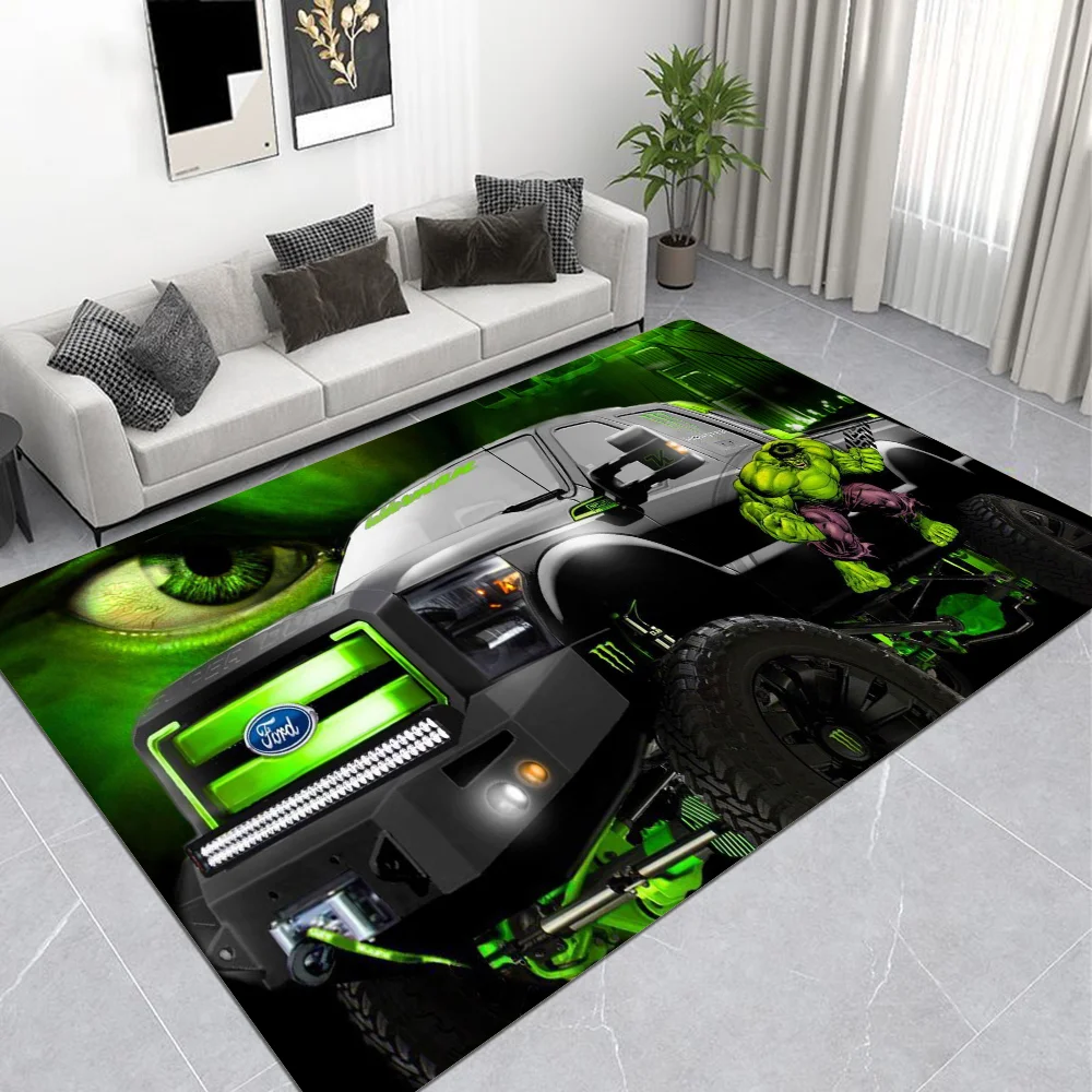 thumbnail image 1 of Alfombra antideslizante con diseño de dibujos animados de Monster Jam para pasillo, lavandería, decoración de balcón, sala de estar infantil, mesita de noche, 1 of 5