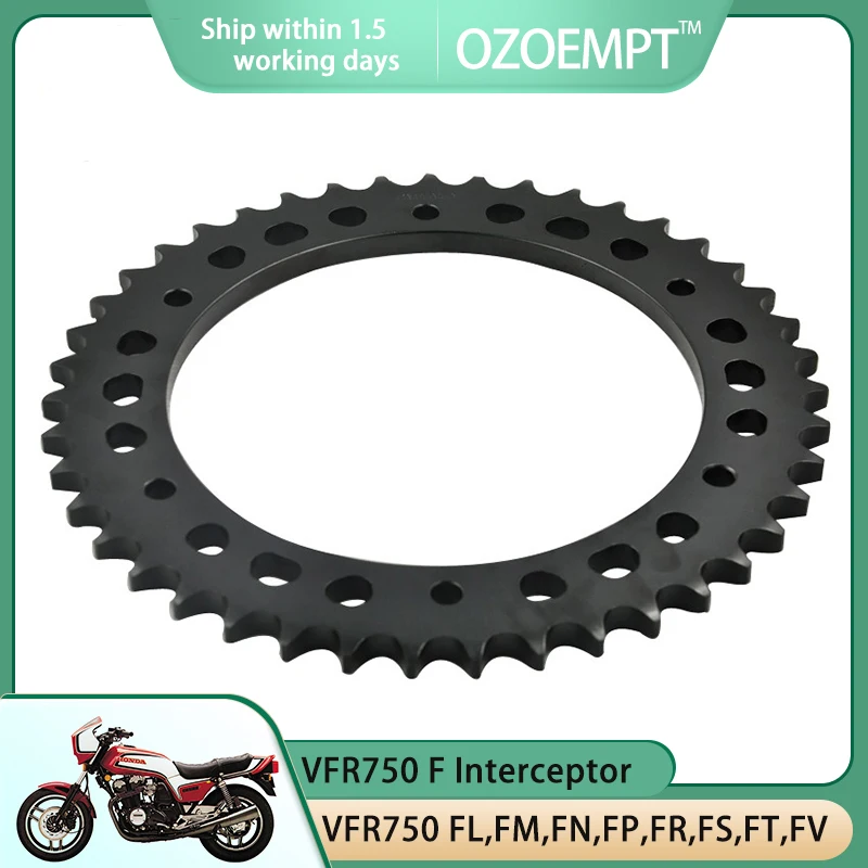 

OZOEMPT 530-43T Motorcycle Rear Sprocket Apply to VFR750 F Interceptor,FL,FM,FN,FP,FR,FS,FT,FV,FW VFR800 F1-W,X