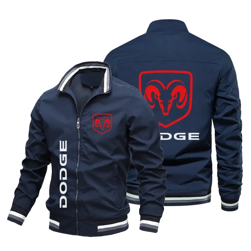 

2024Spring and Autumn New Dodge Logo Automotive Men's Bomber Casual Outdoor Fashion Ultra Thin Zipper Sport Jacket