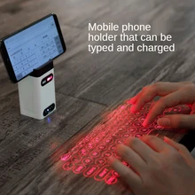 

Portable Bluetooth Virtual Laser Keyboard Wireless Projection Mini Touch Keyboard for Computer Phone Laptop with Mouse Function
