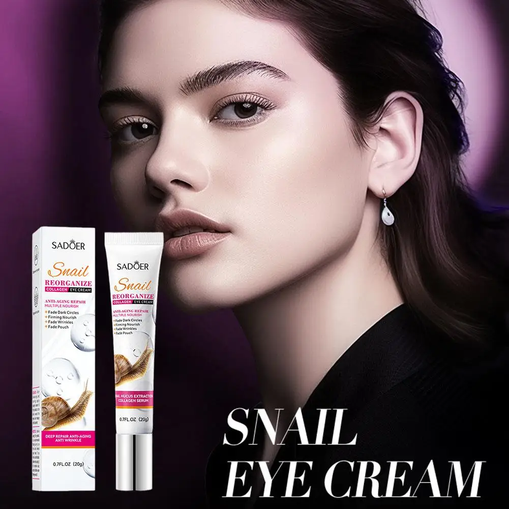 

20g Snail Collagen Eye Cream Anti Dark Circles Eyes Products Wrinkle Moisturizing Bags Eyes Anti Beauty Skin Anti-aging Car E2C8