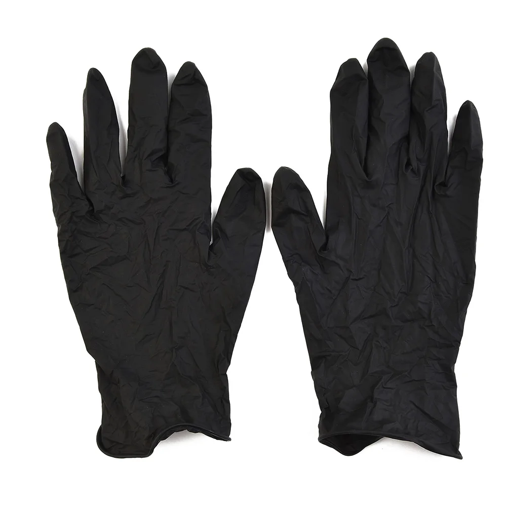 20/100Pack Disposable Nitrile Gloves Black Latex Free Tattoo Cleaning Protective Glove For Work Kitchen Cooking Tools disposable gloves nitrile gloves safety gloves protective gloves cleaning gloves