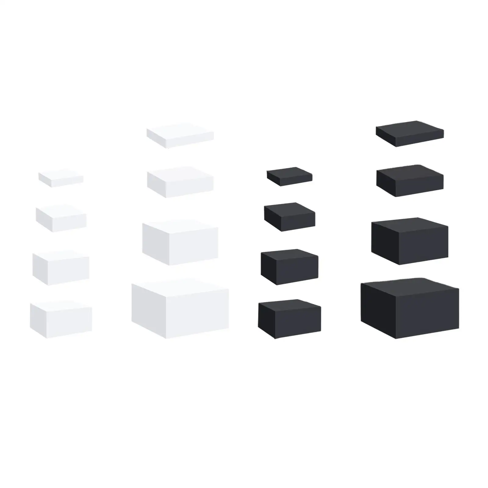 

8Pcs Acrylic Display Riser Box Nesting Riser for Food Action Figures Cake