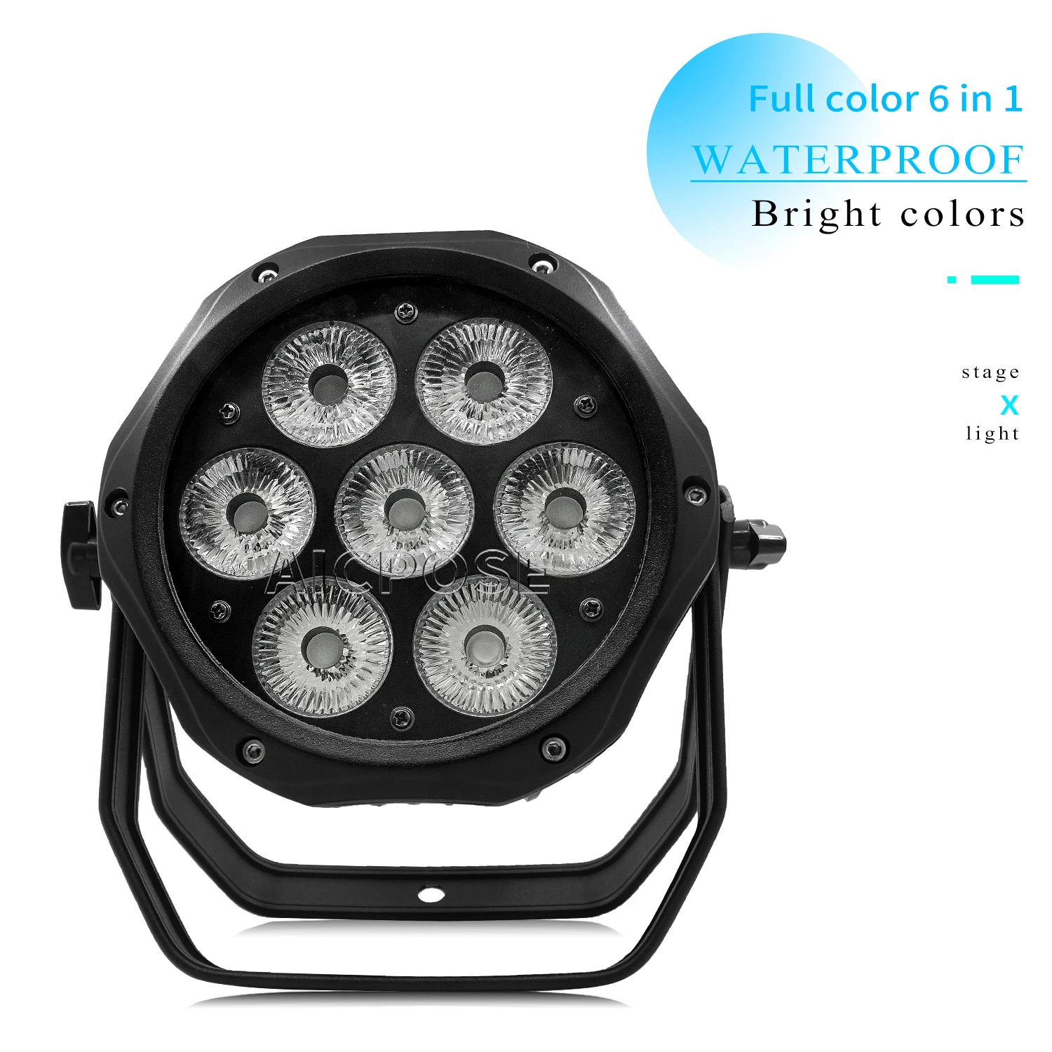 

Outdoor Waterproof Stage Light 7x12W RGBW/7x18W RGBWA+UV 6 in 1 LED Par Light DMX Control DJ Disco Equipment Stage Lighting