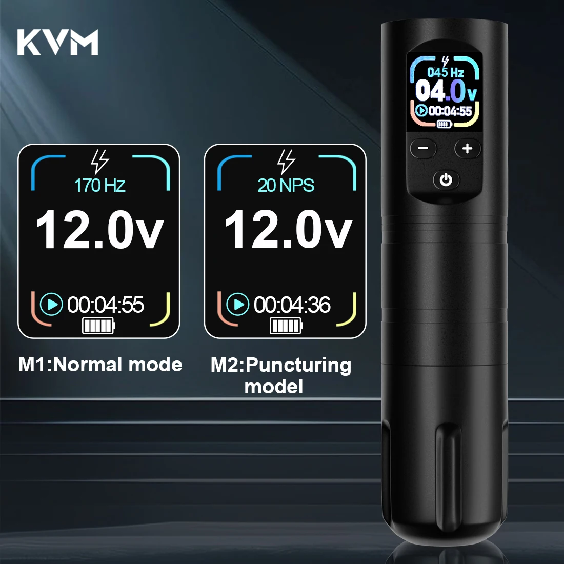KVM Wireless OLED Tattoo Pen Set – Professionelles Tätowiergerät Für Anfänger & Profis Mit 57 Teilen