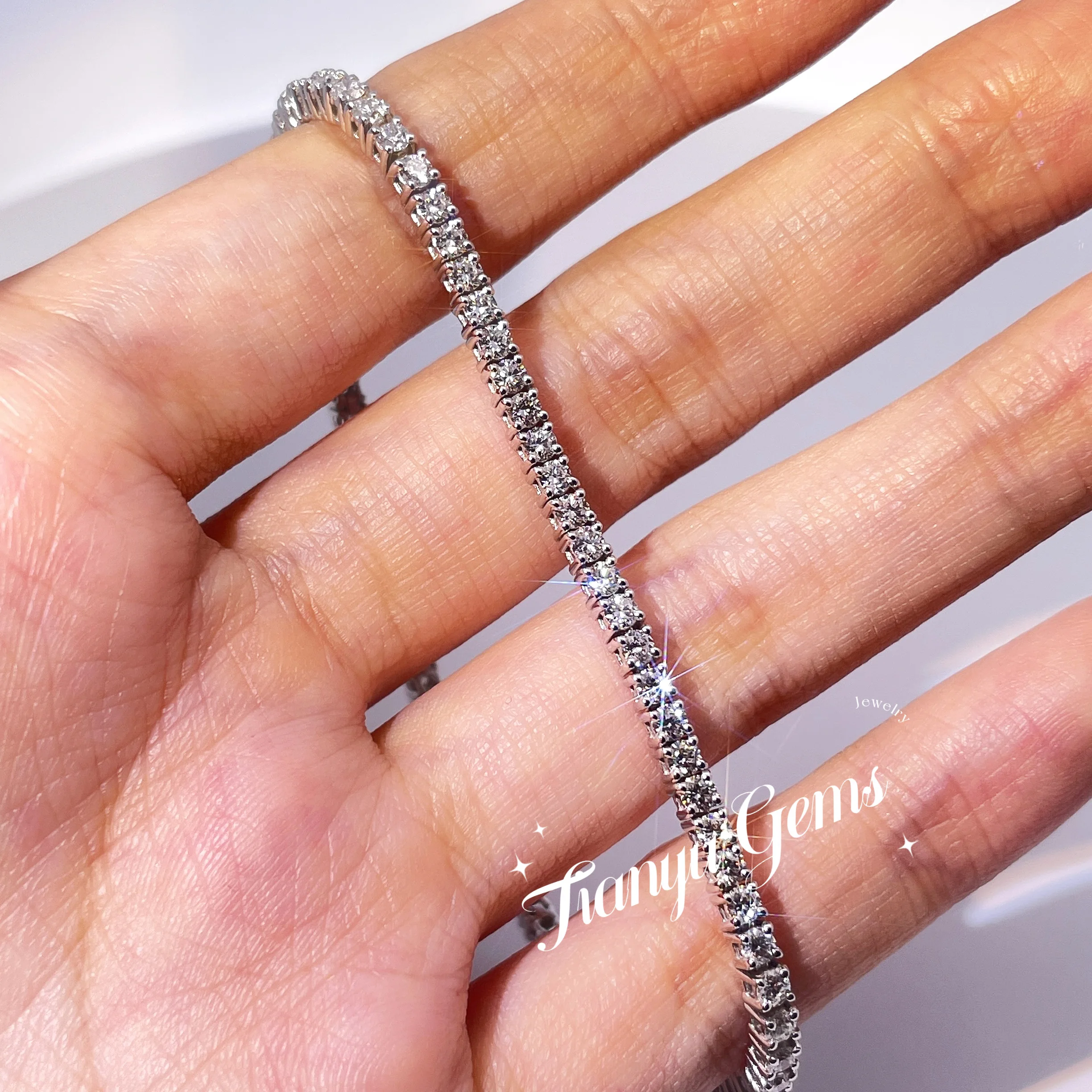 Diamond Tennis Bracelet 3.76 ctw — Salvatore & Co.