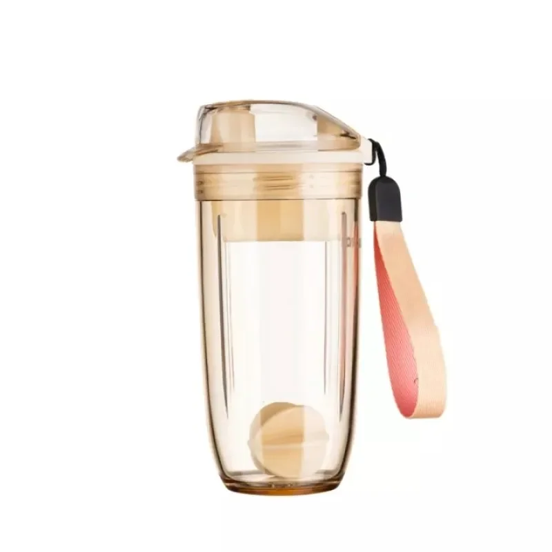 400ml Shaker Bottle Sport Fitness Plastic Water Bottle With Whisk Ball Lid Tea Filter Protein Shaking Cup Leak Proof Stirs Cup