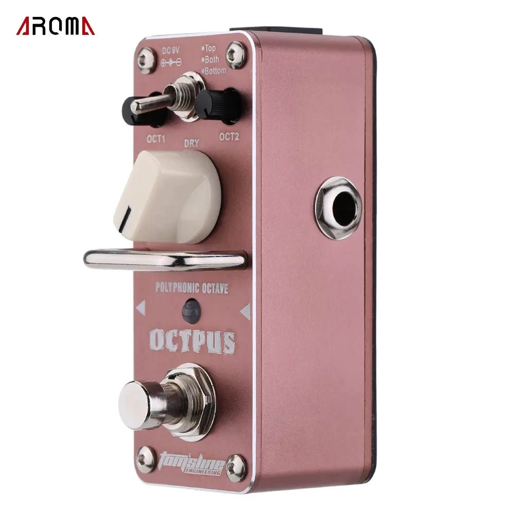 

AROMA AOS-3 Octpus Polyphonic Octave Electric Guitar Effect Pedal Mini Single Guitarra Effect Pedal with True Bypass