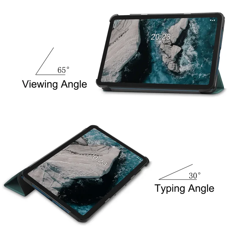 Case PU Leather Tri-Folding Stand Magnetic Flip Cover Funda Nokia T20 T10 Tablet Kids For Nokia T20 T 20 T10 T 10 tablet case