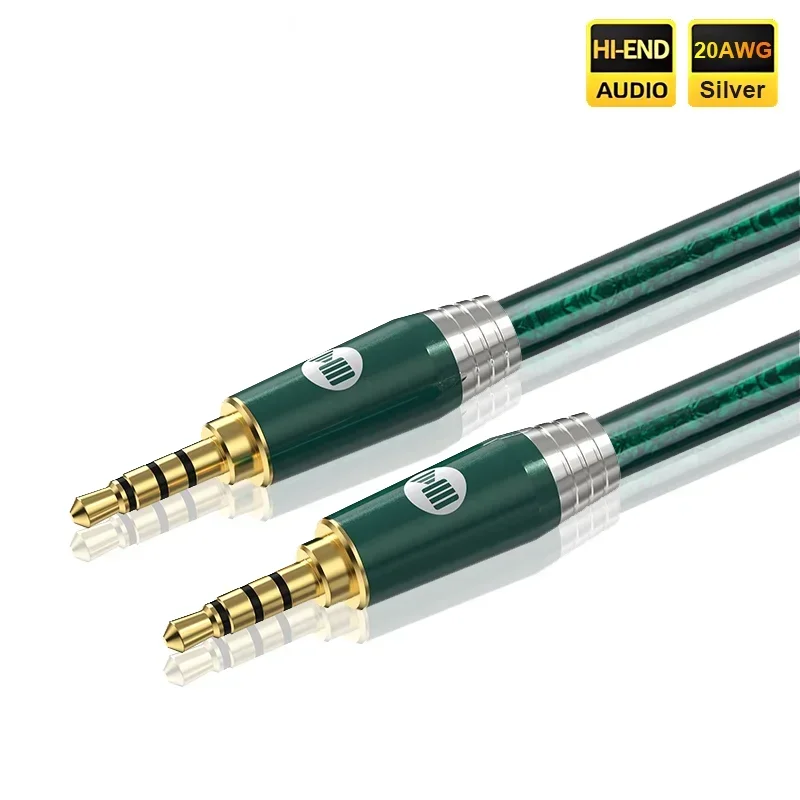 Premium 3.5mm Hi-Fi Stereo TRRS Shielded AUX Cable