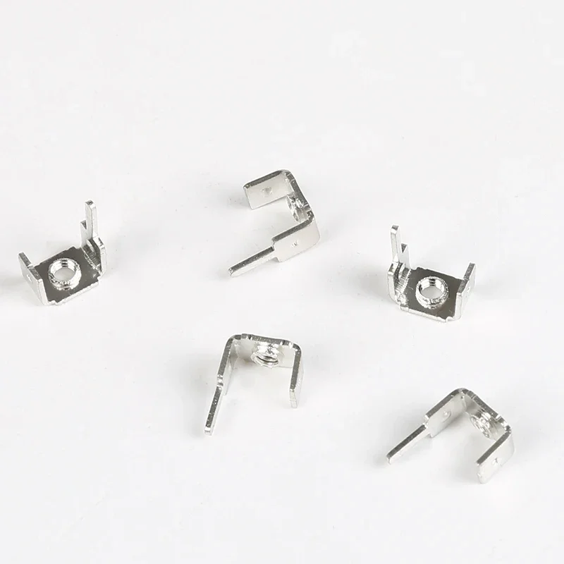 100pcs Screw U Type Hardware Copper Terminal Post Connector Conductive Support for Circuit Board PCB-1030 M3 Welding Terminal