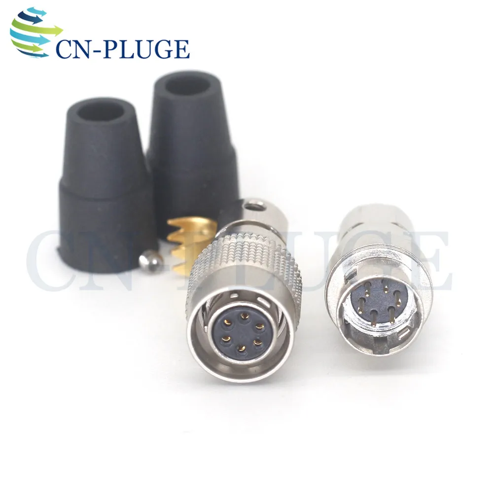 HR10A-7P-6S HR10A-7R-6P ขั้วต่อ 6 พิน ปลั๊กสายเคเบิลเชื่อมต่อกับขั้วต่อกล้องอุตสาหกรรม 1