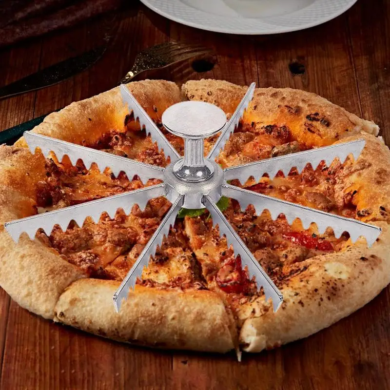 Pizza Cutter 6/8/10 Slice Aluminum Alloy Sharp Gear Pizza Pie Cake Divider for Kitchen Restaurant Baking Professional Tools