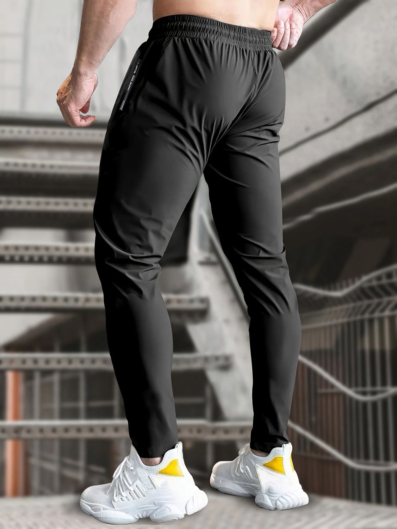 Sweatpants Man Fishing Men's High Stretch Ice Silk Jogging Pants With Zipper Pockets Breathable Elastic Sports Pants Mens Gift 9 S95e797e4594748c7a22942840b6a6e99F