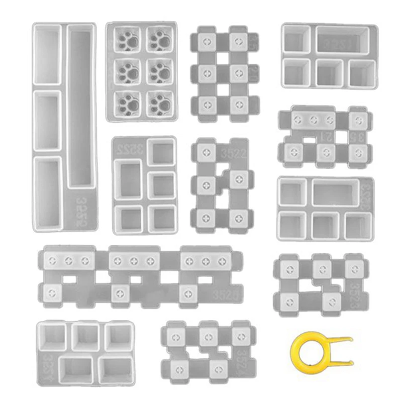 

2X Keycap Molds Silicone Kit,Handmade Crystal Resin Molds For Key Caps Of Gaming Keyboards Mechanical With Key Puller