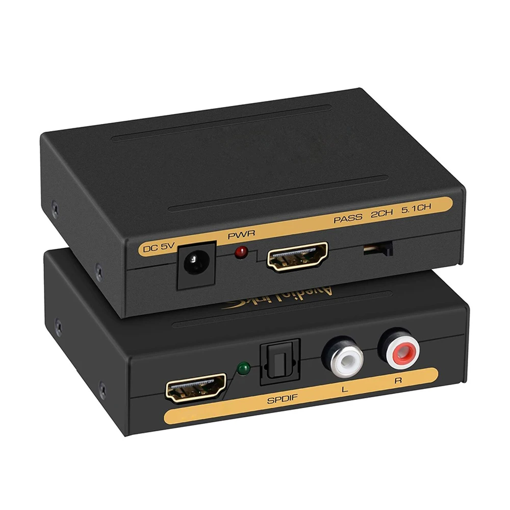 Estrattore Audio Compatibile Con Hdmi Convertitore Audio Ottico Toslink Spdif Per Ps4 Supporto Per Proiettore Monitor Xbox 3D Hdcp2.2 18Gpbs