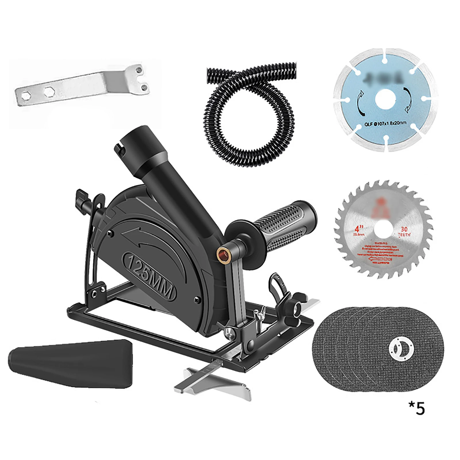 

100-125mm Angle Grinder Bracket Retrofit Saw Bracket Electric Table Saw Base Holder 45° 0~40mm Depth Adjustable Cutting Depth