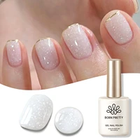 BORN RRETTY 15ml Milky White Glitter Gel Nail Polish Pink Apricot Glitter Sequins Long Lasting Soak Off UV LED Varnish Manicure 2