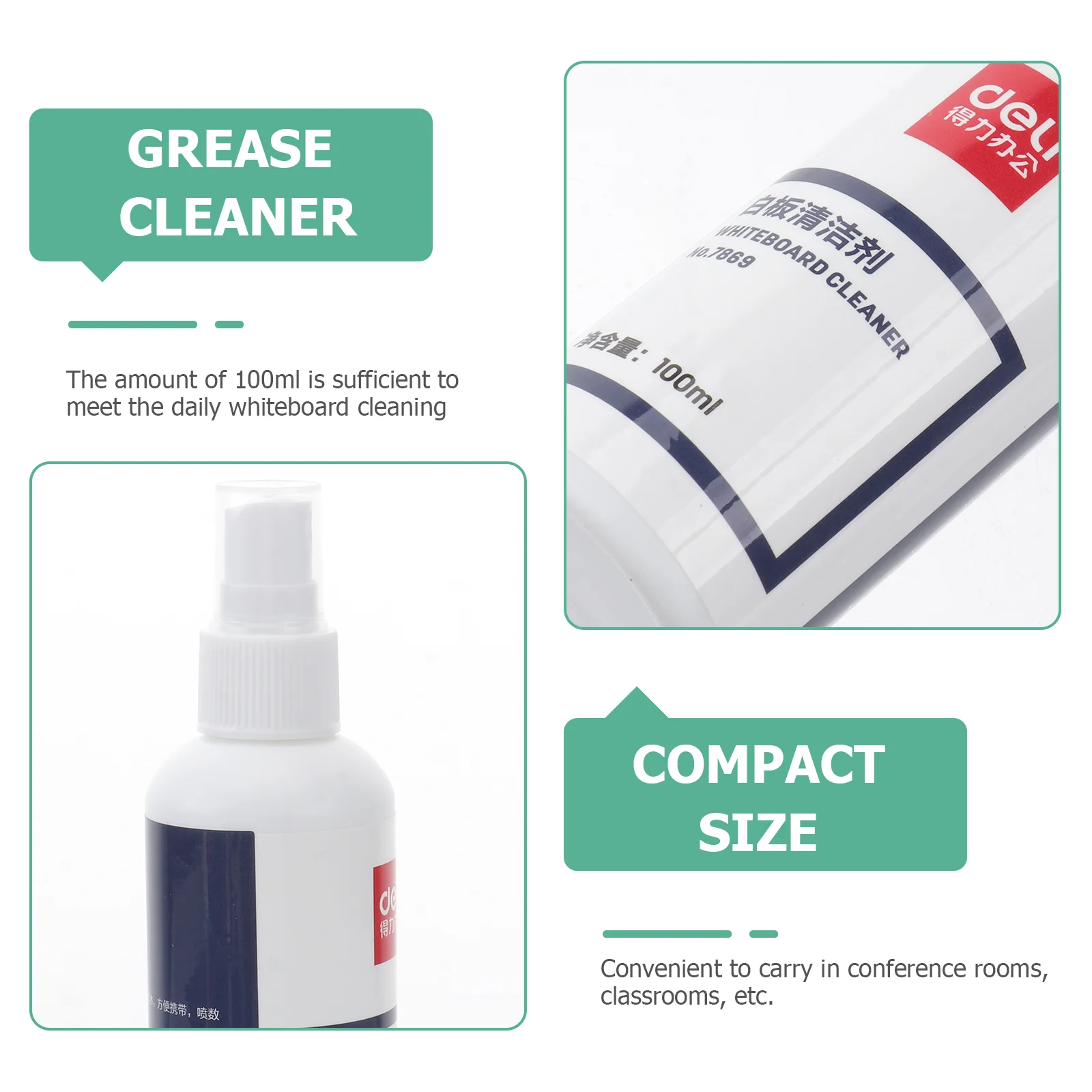 2pcs Whiteboard Cleaner Spray Eraser Water 100ml Per Bottle Whiteboard Clean Water Spray whiteboard clean spray 3