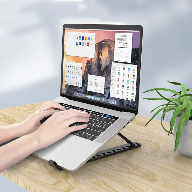 C2 Desk Tables Laptop Stand Foldable Adjustable Lifting Tablet Portable Cooling Stand For Macbook Air Pro Ipad Computer Supports