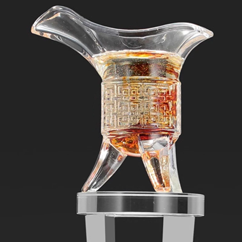 Customized Wine Glass Shape Coloured Glaze Crystal Trophy, Excellent Staff, Company Annual Meeting Awards, Home Decorations, 1Pc