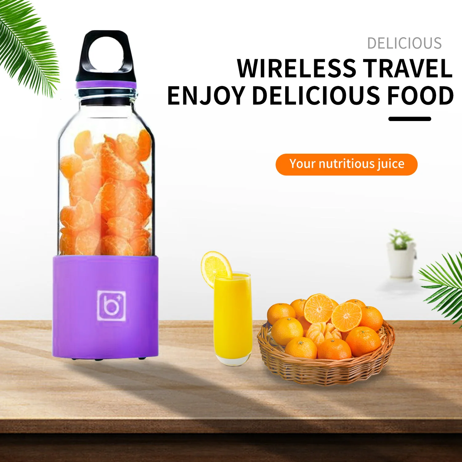 

500ml Portable Electric Fruit Juicer Blender Juicer Machine Mixer Mini Usb Food Processor 6 Blades Kitchen Smoothie Squeezer