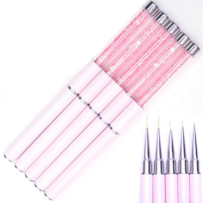 Description Picture 3 of item1PC Nails Art Brush Lines Stripe Flower Painting Drawing Pen Acrylic UV Gel Extension Grid Brush 3D Design Drawing Manicure Tool